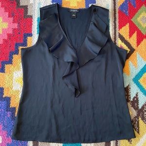 Ann Taylor Ruffle Sleeveless Blouse